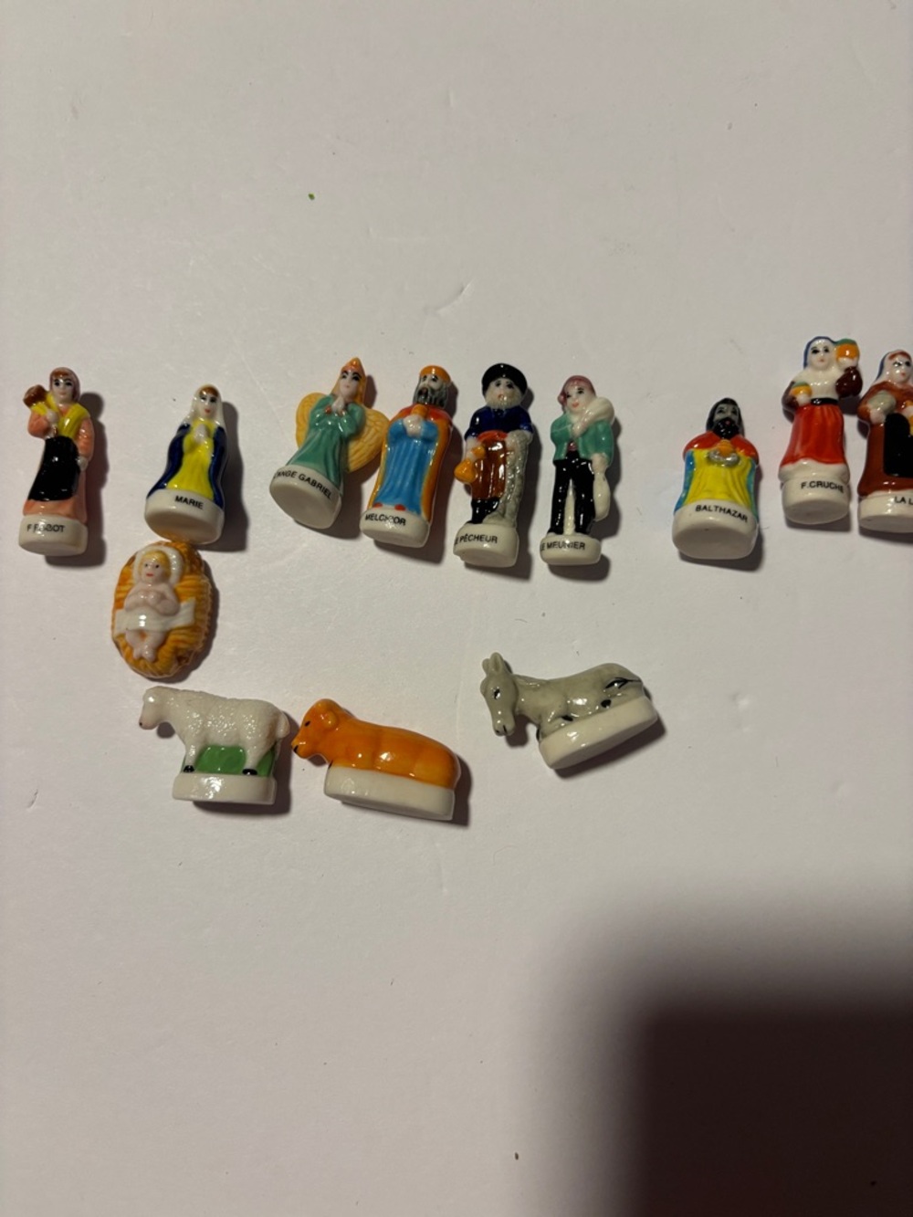 Mini Porcelain Nativity Figurine Set - Multicolor 13 pc set vintage